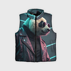 Детский жилет Cyberpunk panda, цвет: 3D-черный