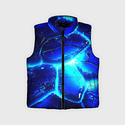 Детский жилет Синие плиты лед, цвет: 3D-черный