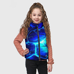 Детский жилет Синие плиты лед, цвет: 3D-черный — фото 2
