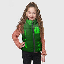Детский жилет League of Legends - green gradient вертикально, цвет: 3D-черный — фото 2