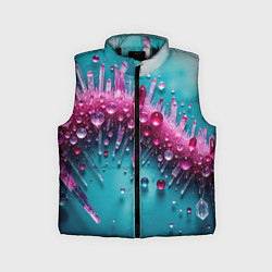 Детский жилет Розовые кристаллы, цвет: 3D-черный