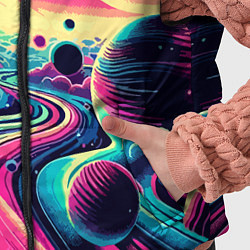 Детский жилет Неоновый разноцветный космос, цвет: 3D-черный — фото 2