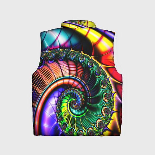 Детский жилет Фрактальный узор неоновый / 3D-Красный – фото 2