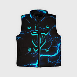 Детский жилет Doom молнии неоновые, цвет: 3D-черный