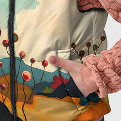 Детский жилет Сюрреалистичный пейзаж с цветами, цвет: 3D-красный — фото 2