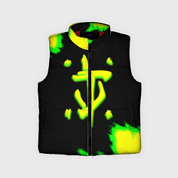 Детский жилет Doom огненное лого краски, цвет: 3D-красный