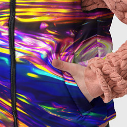 Детский жилет Неоновые полосы текстура, цвет: 3D-красный — фото 2