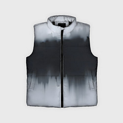 Детский жилет Разводы черной краски, цвет: 3D-черный