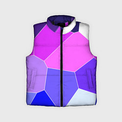 Детский жилет Сине-розовый крупные фрагменты, цвет: 3D-черный