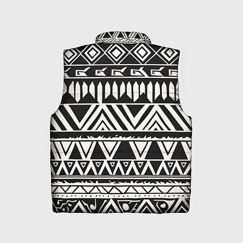 Детский жилет Черно белый орнамент в этническом стиле / 3D-Красный – фото 2