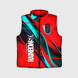 Детский жилет Rainbow six геометрия полосы, цвет: 3D-черный
