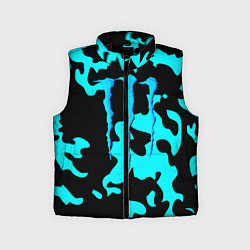 Детский жилет Monster energy камуфляж голубой