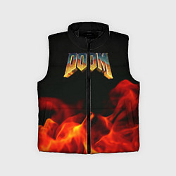 Детский жилет Doom огненная текстура