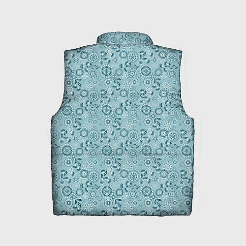 Детский жилет Бирюзовый деревенский узор ретро / 3D-Красный – фото 2