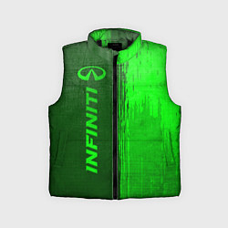 Детский жилет Infiniti - green gradient по-вертикали, цвет: 3D-черный