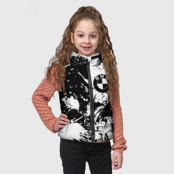 Детский жилет BMW черно белые краски, цвет: 3D-черный — фото 2