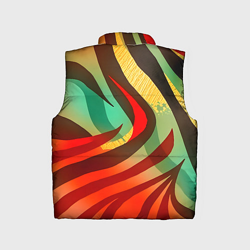 Детский жилет Жаркая полосатая абстракция / 3D-Красный – фото 2