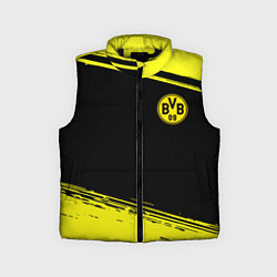 Детский жилет Borussia жёлтые полосы, цвет: 3D-черный