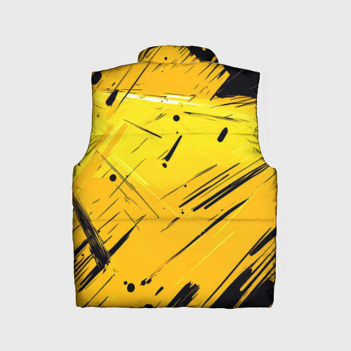Детский жилет Желтая краска на черном фоне / 3D-Красный – фото 2