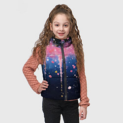 Детский жилет Розово-синяя текстура, цвет: 3D-черный — фото 2