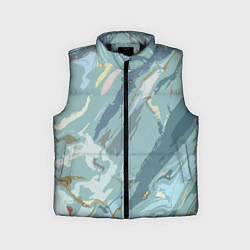 Детский жилет Холодный голубой абстракция, цвет: 3D-черный