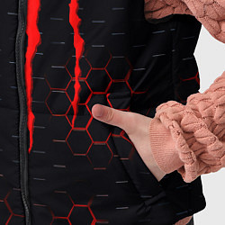 Детский жилет Monster energy текстура броня, цвет: 3D-черный — фото 2