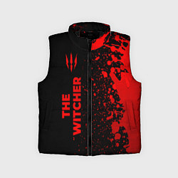 Детский жилет The Witcher - red gradient по-вертикали
