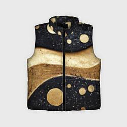 Детский жилет Золотая объемная абстракция - текстура