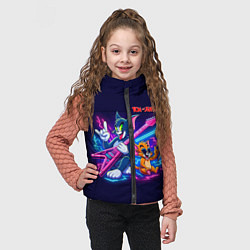 Детский жилет Том и Джерри рок музыканты - неоновое свечение, цвет: 3D-черный — фото 2