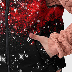 Детский жилет Бело-красные блестяшки на черном, цвет: 3D-черный — фото 2