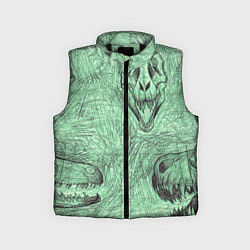 Детский жилет Черепа динозавров - эскиз