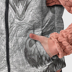 Детский жилет Черепа динозавров - эскиз, цвет: 3D-черный — фото 2