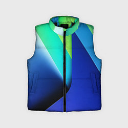 Детский жилет Color blue green, цвет: 3D-черный