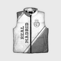 Детский жилет Real Madrid - white gradient вертикально, цвет: 3D-черный