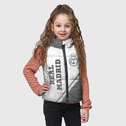 Детский жилет Real Madrid - white gradient вертикально, цвет: 3D-черный — фото 2