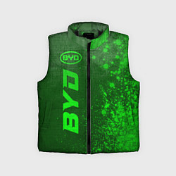 Детский жилет BYD - green gradient по-вертикали, цвет: 3D-черный