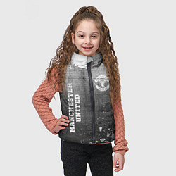 Детский жилет Manchester United - grey gradient вертикально, цвет: 3D-черный — фото 2