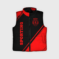 Детский жилет Sporting - red gradient вертикально