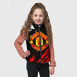 Детский жилет Манчестер юнайтед краски текстура, цвет: 3D-черный — фото 2