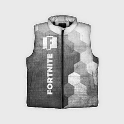 Детский жилет Fortnite - grey gradient по-вертикали, цвет: 3D-черный