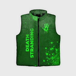 Детский жилет Death Stranding - green gradient вертикально, цвет: 3D-черный