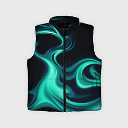 Детский жилет Color turquoise black, цвет: 3D-черный