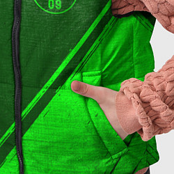 Детский жилет Borussia - green gradient вертикально, цвет: 3D-черный — фото 2