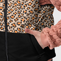 Детский жилет Леопардовый паттерн с черной и бежевой полосой, цвет: 3D-черный — фото 2