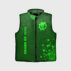 Детский жилет Gears of War - green gradient вертикально, цвет: 3D-черный