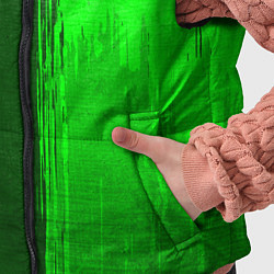 Детский жилет Doom - green gradient по-вертикали, цвет: 3D-черный — фото 2