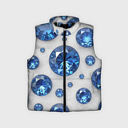 Детский жилет Россыпь сапфиров, цвет: 3D-черный