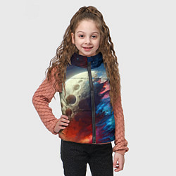 Детский жилет Разрыв космического тела - нейроарт, цвет: 3D-черный — фото 2