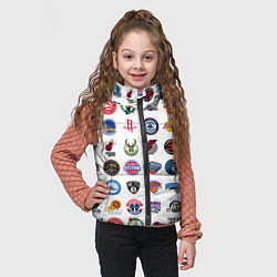 Детский жилет Команды НБА на белом фоне, цвет: 3D-черный — фото 2