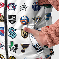 Детский жилет Команды НХЛ на белом фоне, цвет: 3D-черный — фото 2